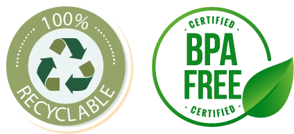 100% Recyclable and 100% BPA free